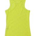 Zara Damen Weste Top UK 12 Mittelgrünes Polyamid