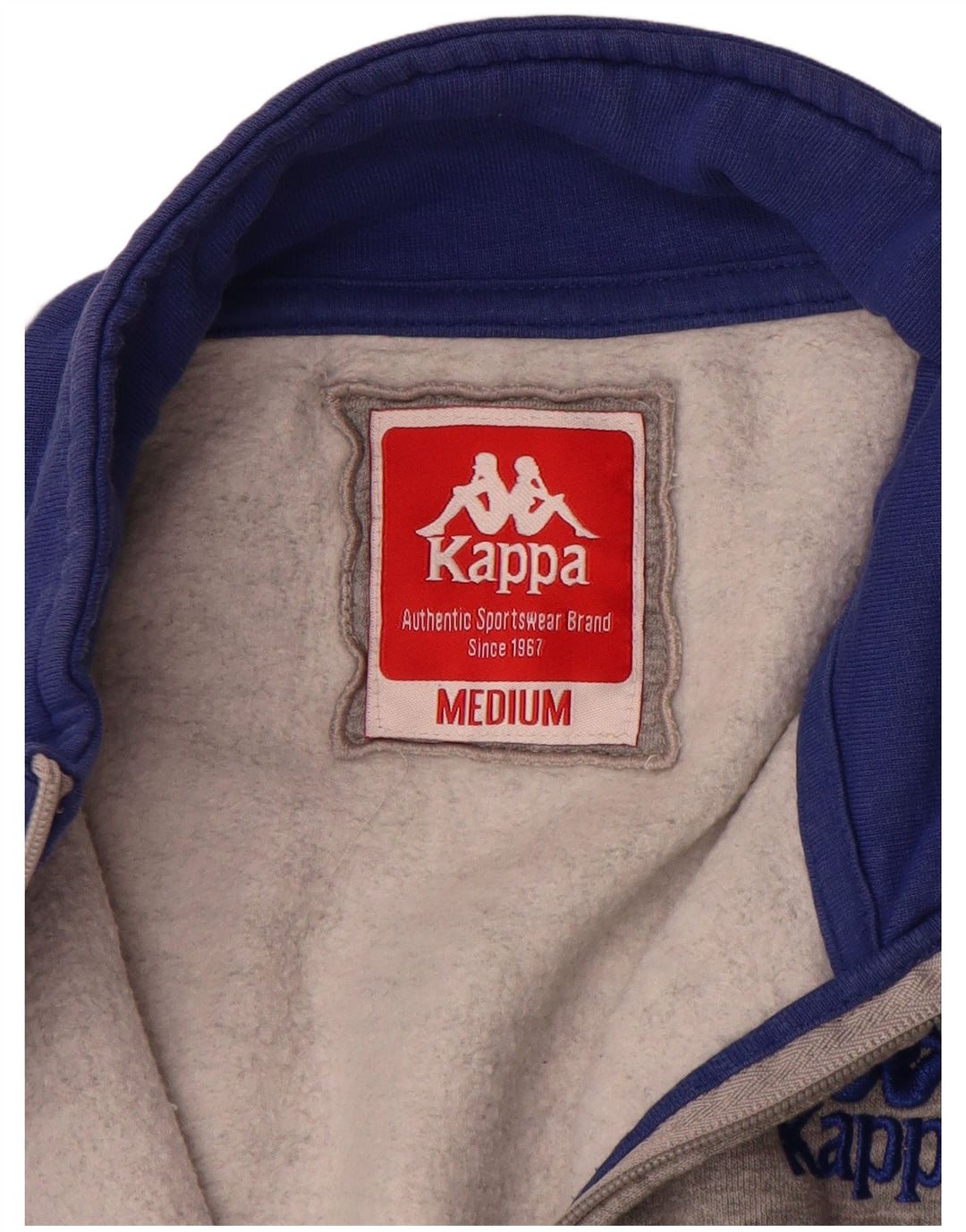 Kappa Herren-Trainingsanzugoberteil, Mittelgrau, Farbblock