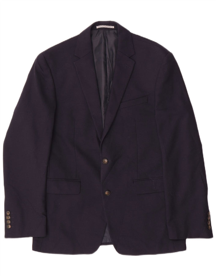Marks & Spencer Herren-Blazer mit 2 Knöpfen, schmale Passform, UK 38, mittleres Marineblau