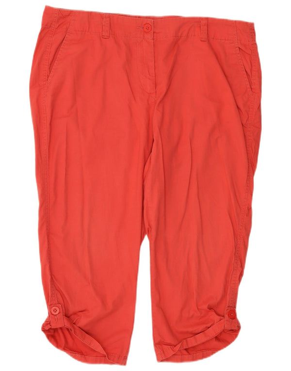 Marks & Spencer Damen-Caprihose mit hoher Taille, UK 16, Größe L W36 L20, Rot