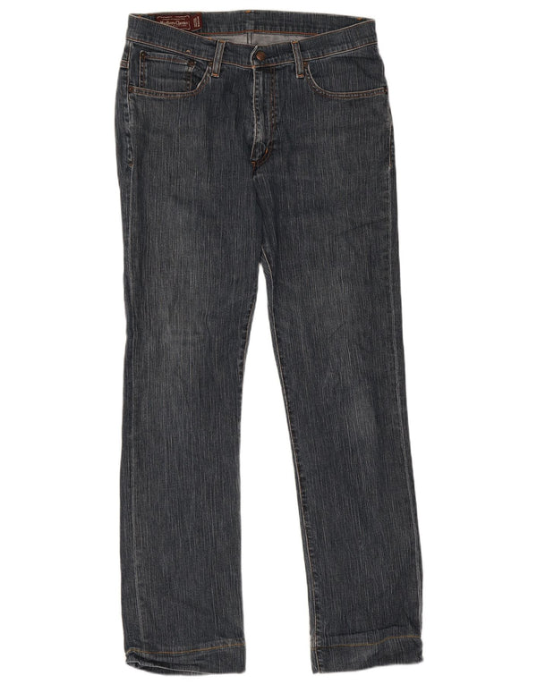 Marlboro Classics Herren Straight Jeans W33 L31 Blaue Baumwolle