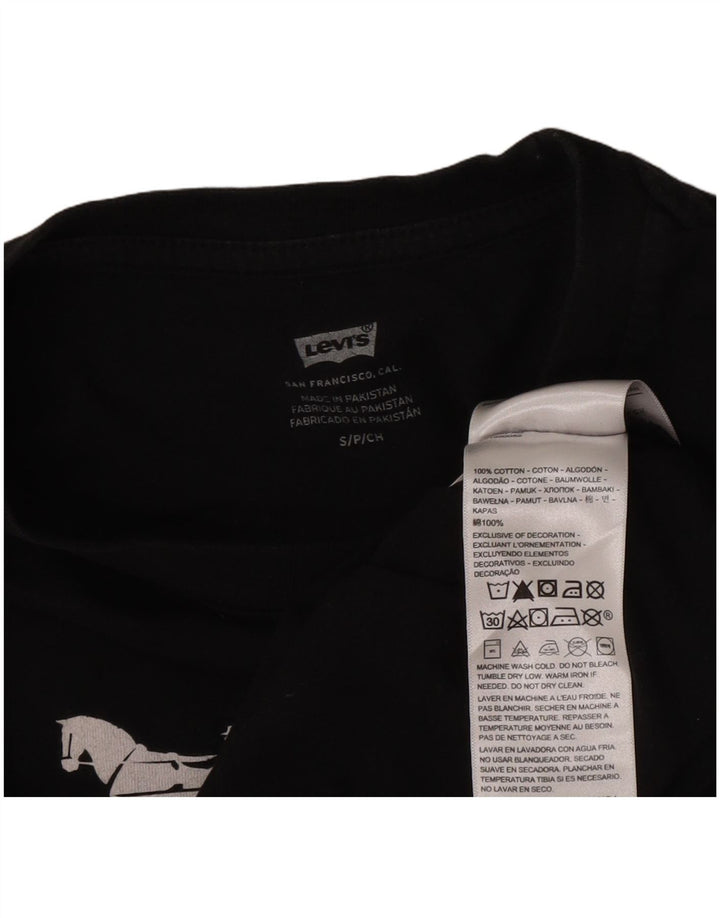 Levi's Herren-T-Shirt mit Grafik, Größe S, schwarze Baumwolle
