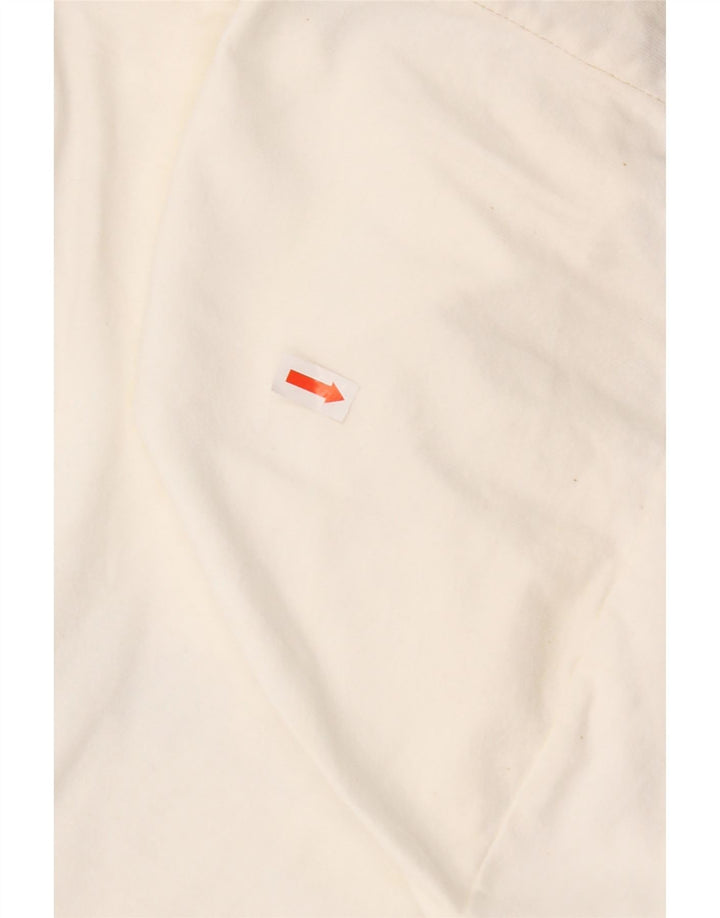 REPLAY Damen-Oberteil mit Kapuze und Grafik, langärmlig, UK 14, Größe L, weiße Baumwolle