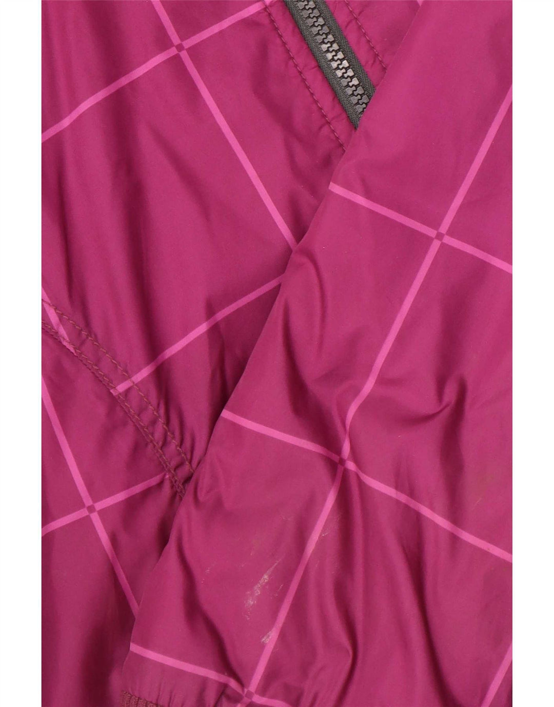 Vans Damen-Bomberjacke mit Kapuze, UK 14, mittelviolettes Karo-Nylon