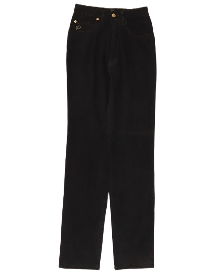 ROCCOBAROCCO Damen Tapered Jeans W27 L33 Schwarze Baumwolle