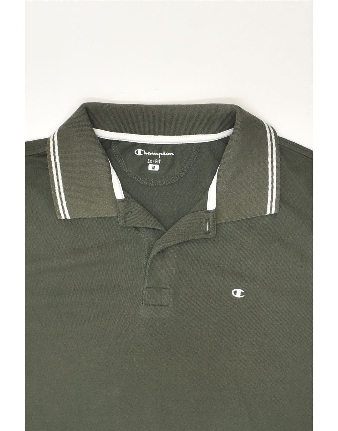 CHAMPION Mens Easy Fit Polo Shirt Medium Khaki Cotton | Vintage Champion | Thrift | Second-Hand Champion | Used Clothing | Messina Hembry 