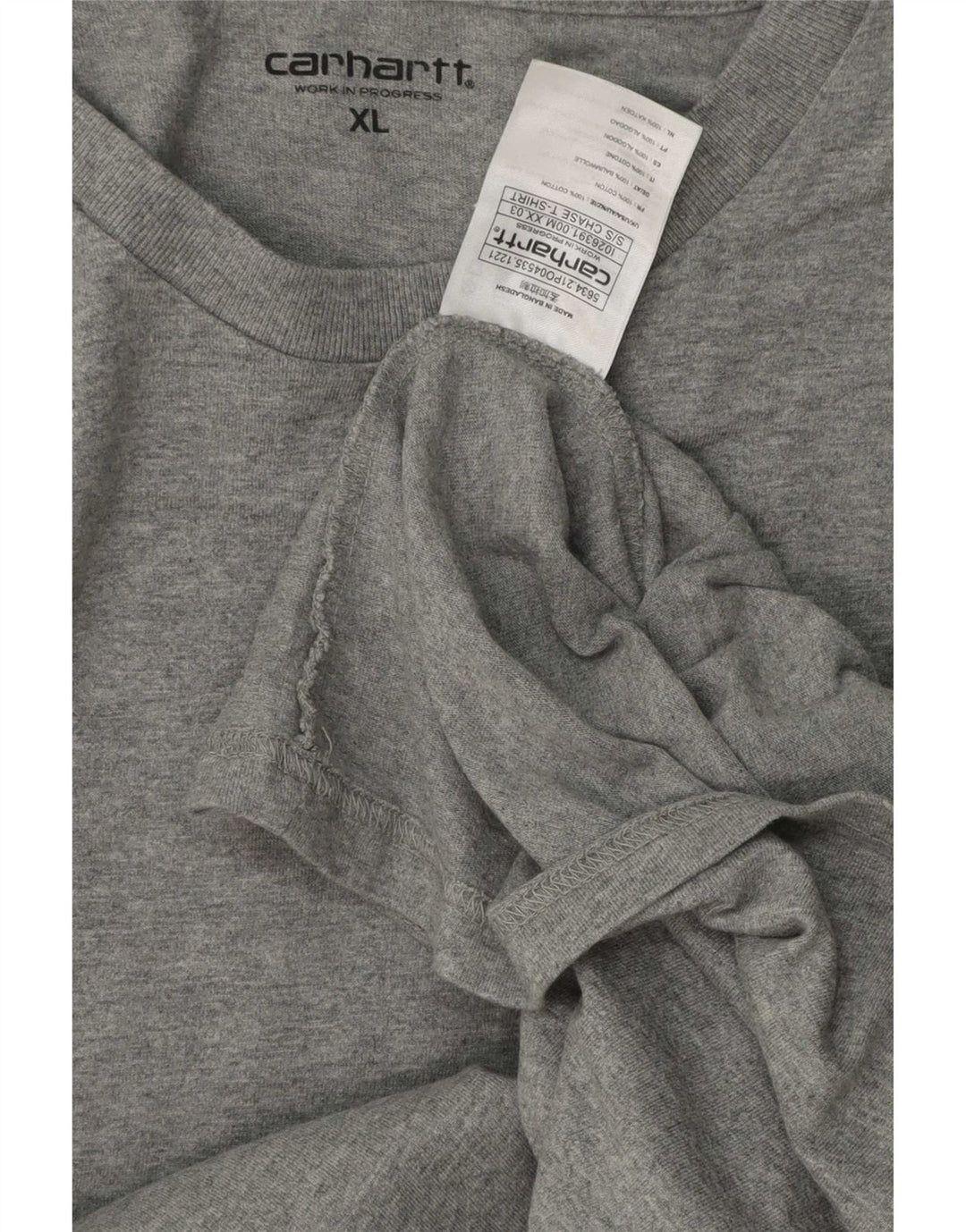 Carhartt Herren T-Shirt Top XL Grau Baumwolle