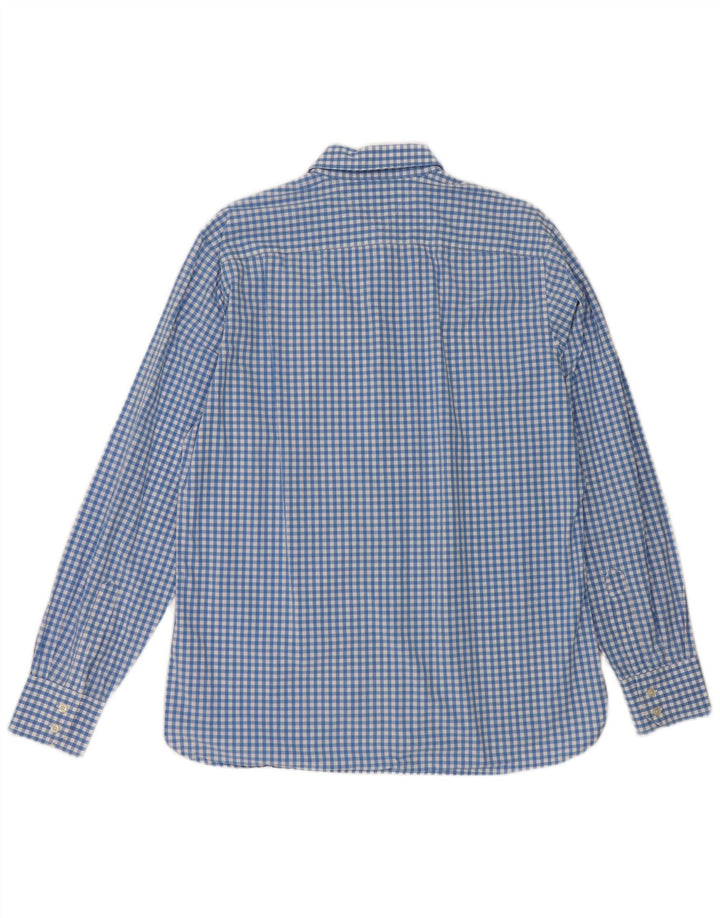 Tommy Hilfiger Herrenhemd, große blaue Gingham-Baumwolle