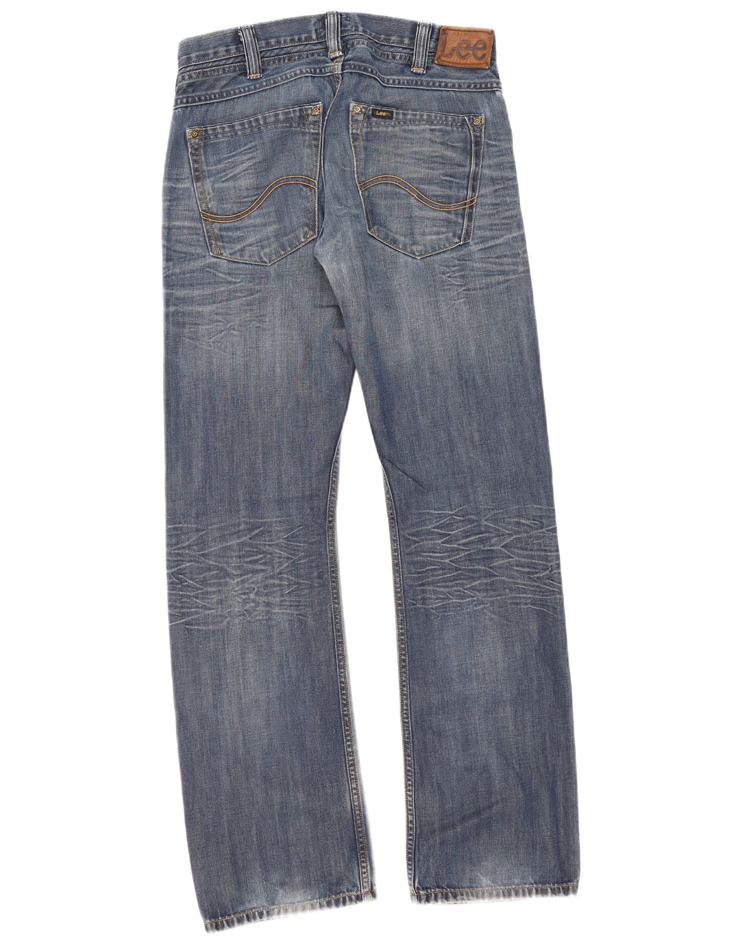 Lee Herren-Jeans mit geradem Flint-Einsatz, W32, L34, blaue Baumwolle