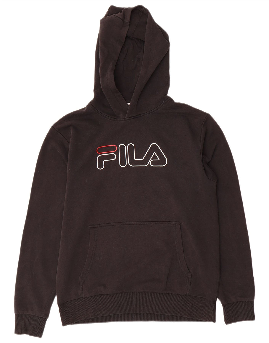 FILA Kapuzenpullover mit Grafik für Jungen, 15–16 Jahre, schwarze Baumwolle