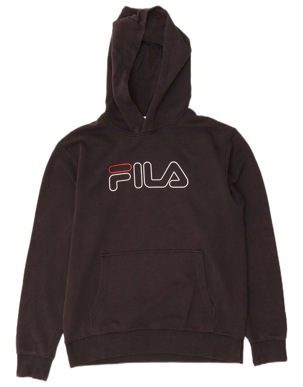 FILA Kapuzenpullover mit Grafik für Jungen, 15–16 Jahre, schwarze Baumwolle