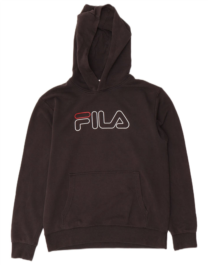 FILA Kapuzenpullover mit Grafik für Jungen, 15–16 Jahre, schwarze Baumwolle