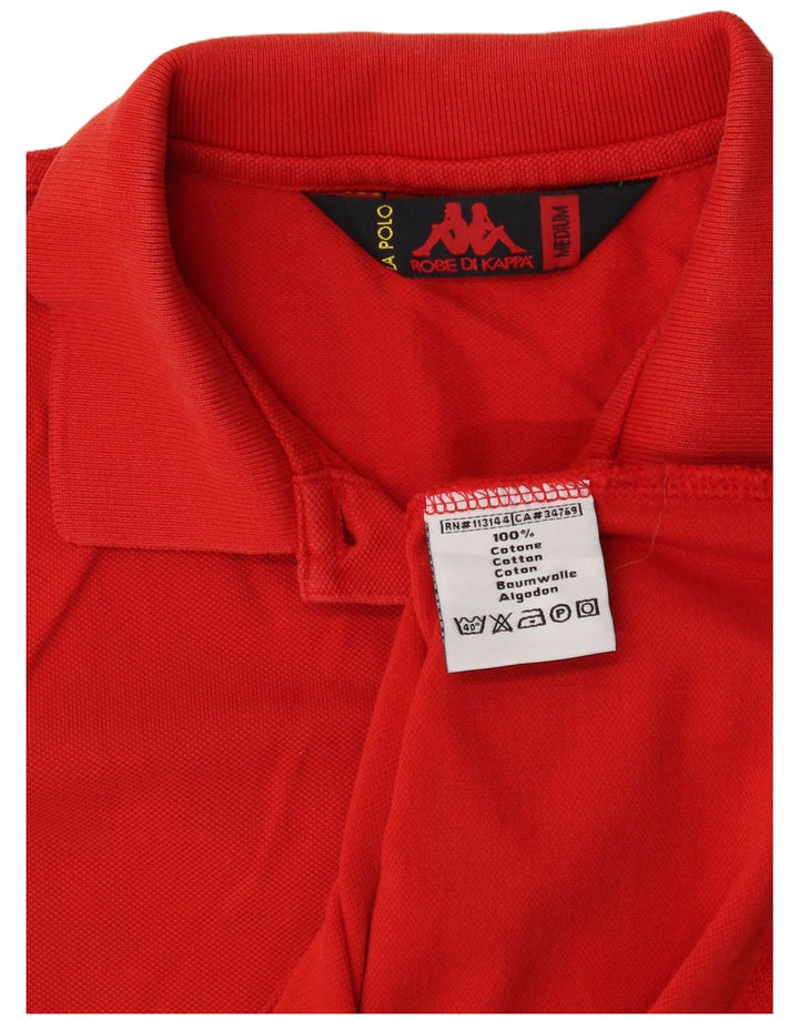 KAPPA Damen Ärmelloses Poloshirt UK 14 Mittelrote Baumwolle