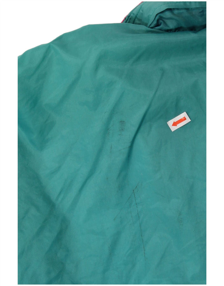 PUMA Herren-Regenjacke mit Kapuze, UK 42, XL, blaues Colourblock-Nylon