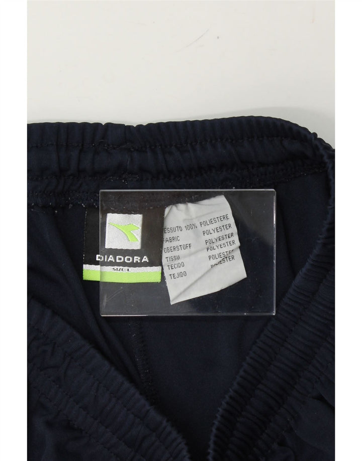 DIADORA Mens Sport Shorts Large  Navy Blue Colourblock Polyester Vintage Diadora and Second-Hand Diadora from Messina Hembry 