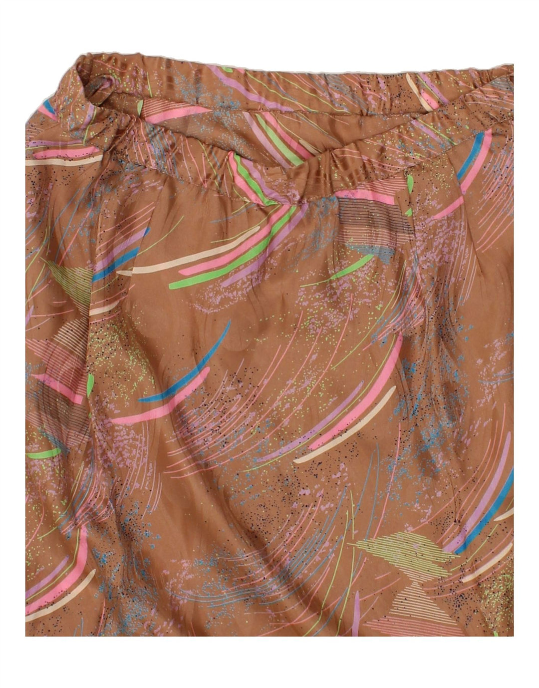 VINTAGE Womens Abstract Pattern A-Line Skirt W28 Medium Brown Vintage Vintage and Second-Hand Vintage from Messina Hembry 