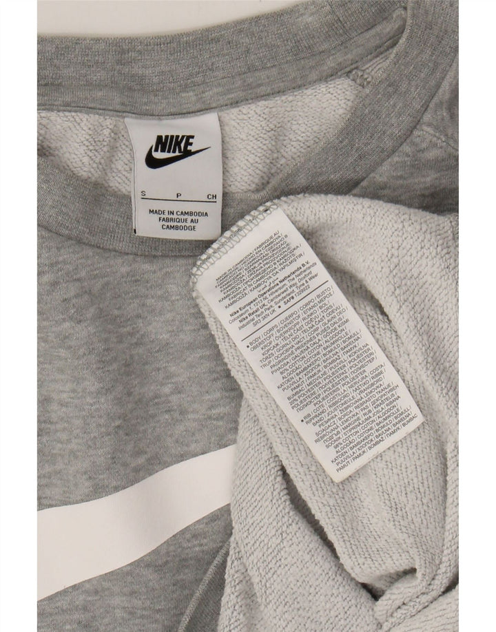 NIKE Mens Graphic Sweatshirt Jumper Small Grey Cotton Vintage Nike and Second-Hand Nike from Messina Hembry 