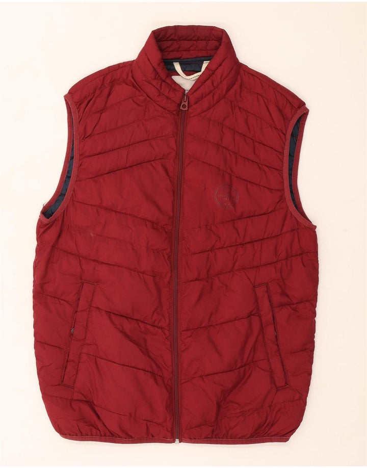 Jack & Jones Herren Wattierte Weste UK 38 Medium Burgund Polyester