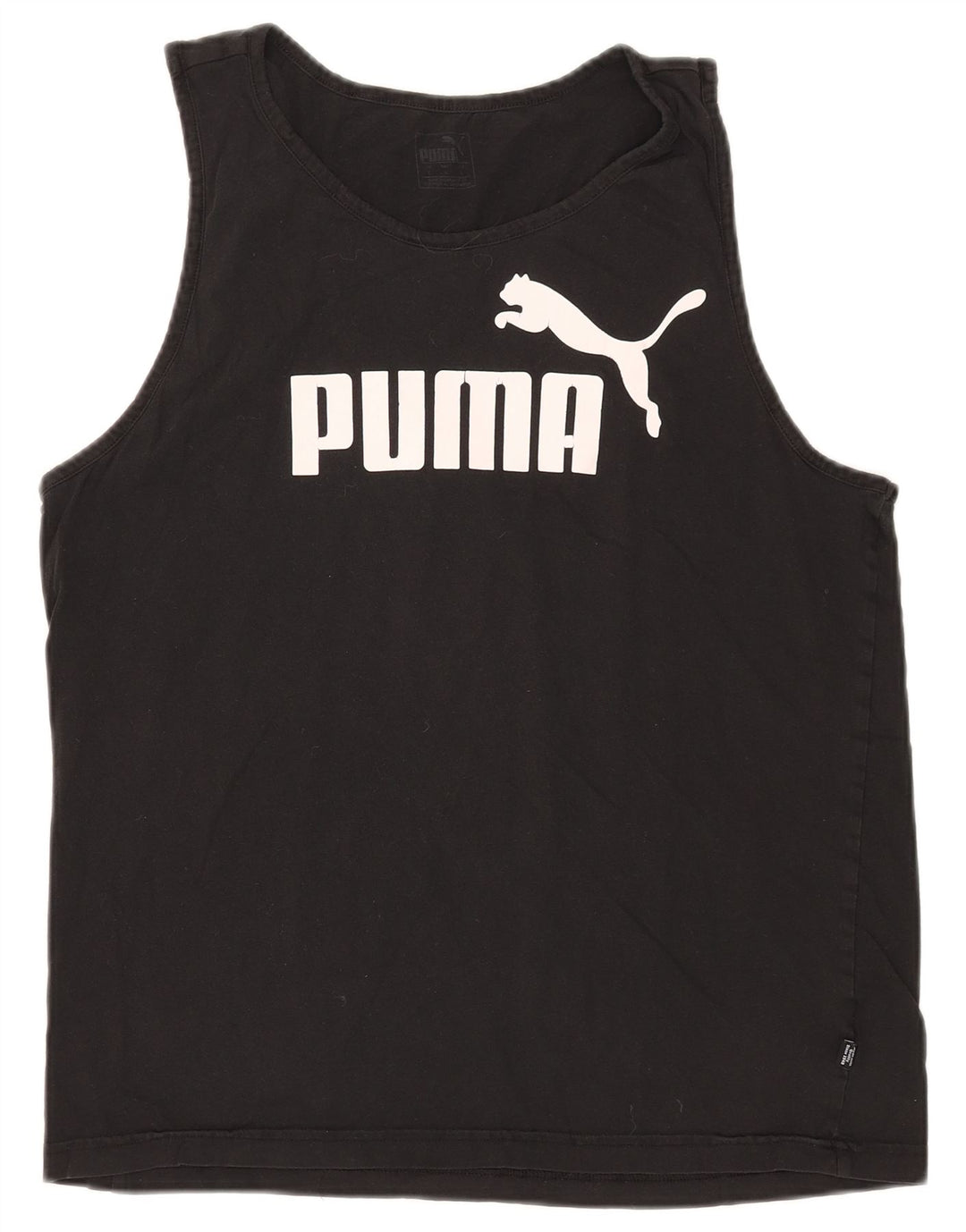 Puma Herren Graphic Vest Top Large Schwarz Baumwolle