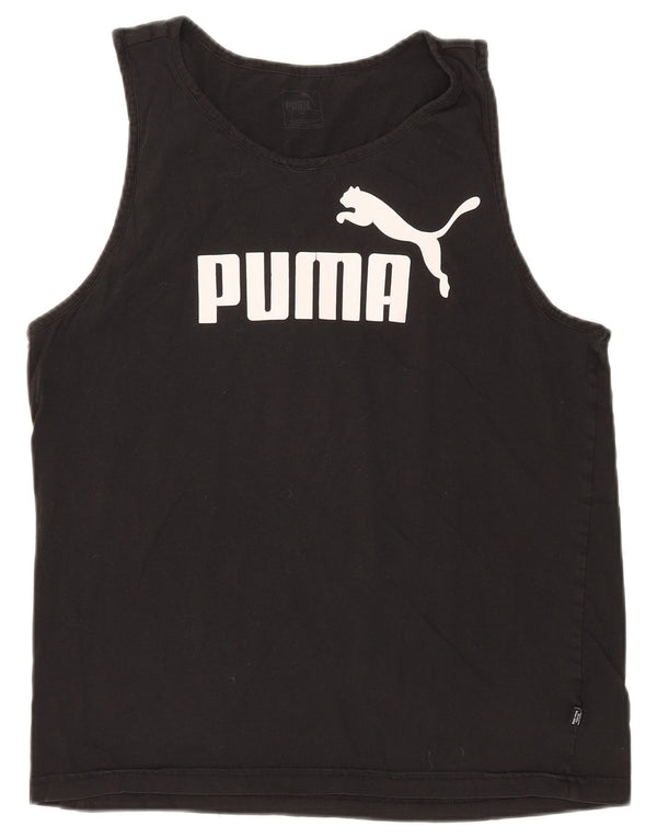 Puma Herren Graphic Vest Top Large Schwarz Baumwolle