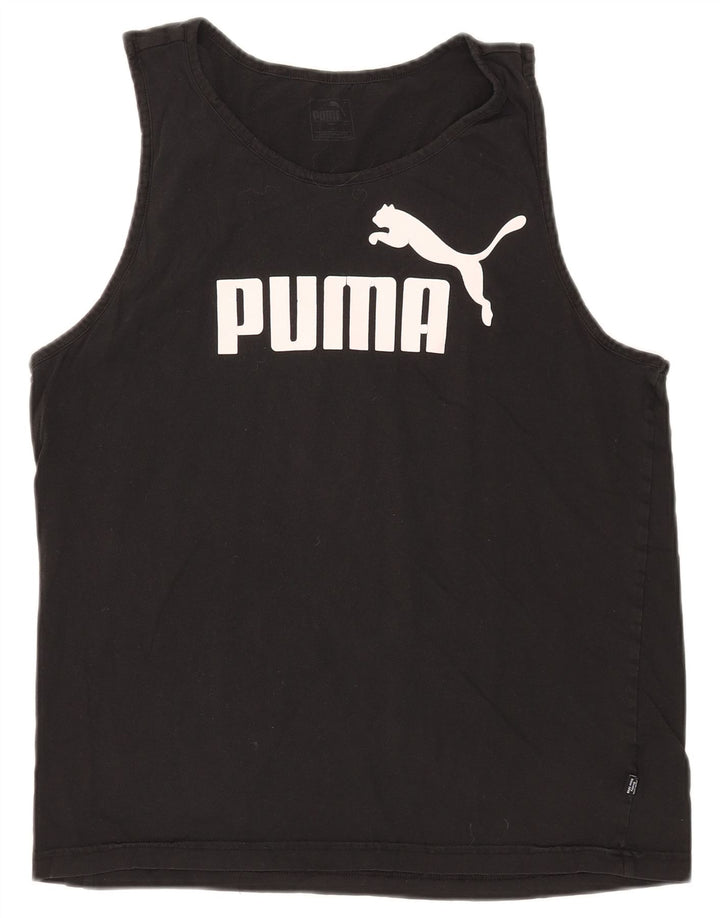 Puma Herren Graphic Vest Top Large Schwarz Baumwolle