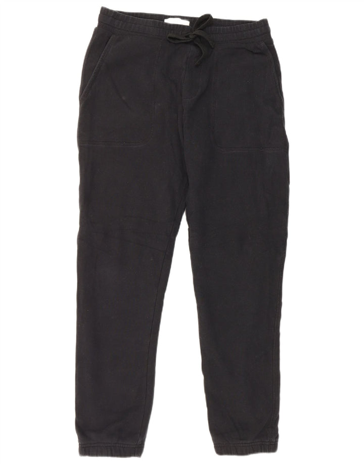 Marks & Spencer Herren-Windbreaker-Hose in normaler Passform, Größe S, schwarze Baumwolle