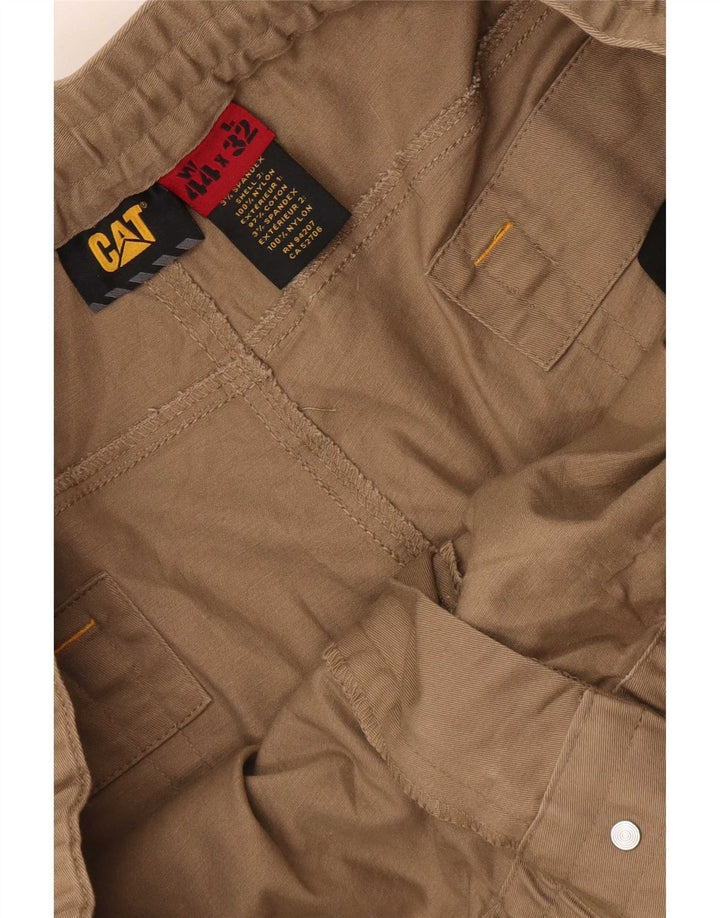 Caterpillar Herren Slim Cargohose W44 L32 Beige Baumwolle