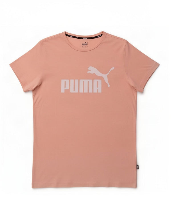 Puma Damen Grafik T-Shirt Top UK 12 Mittelrosa Baumwolle