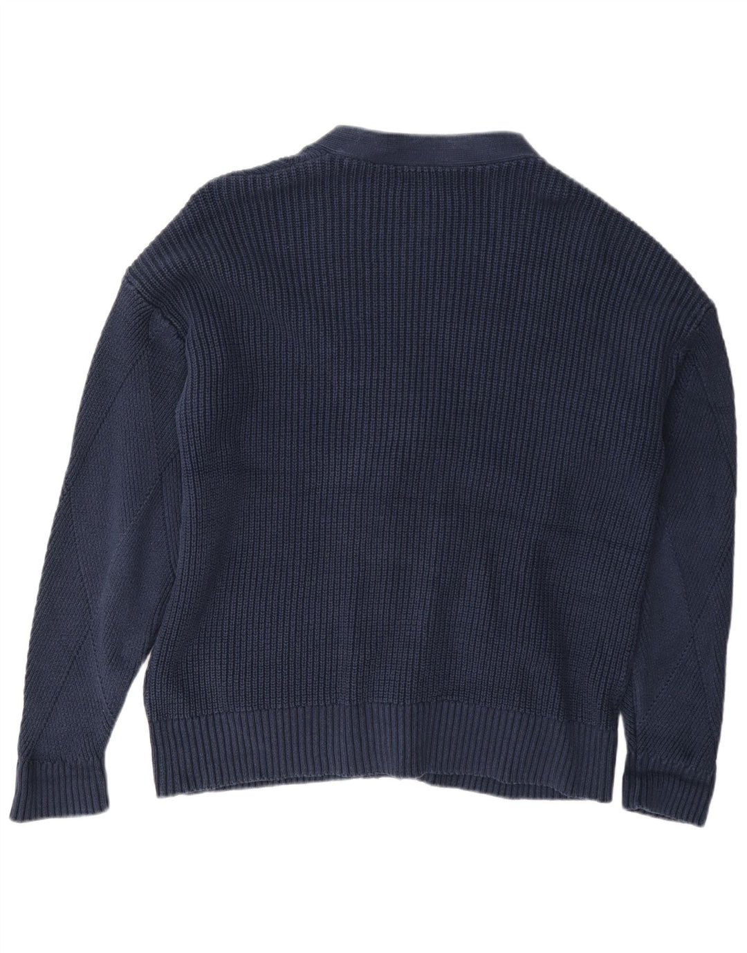 Marks & Spencer Damen-Cardigan-Pullover UK 16 Große marineblaue Baumwolle