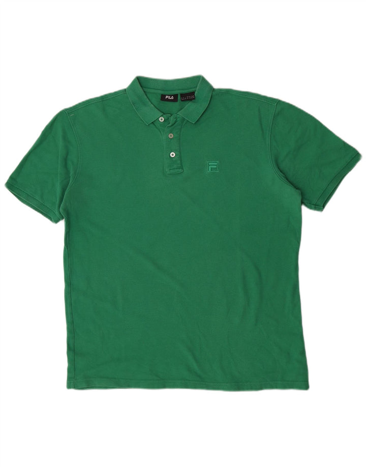 Fila Herren Poloshirt XL Grüne Baumwolle