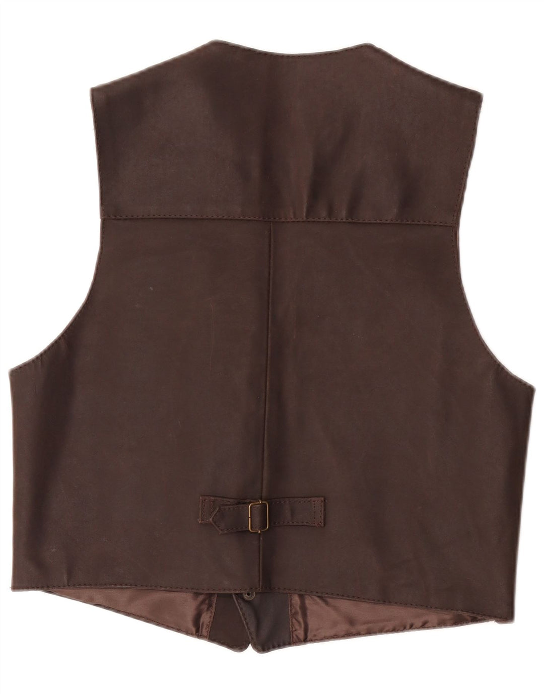 Vintage Herren Lederweste Mittelbraunes Leder