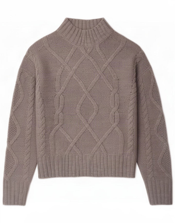 Gap Rollkragenpullover für Damen, Gr. 40, Größe L, Grau, Acryl