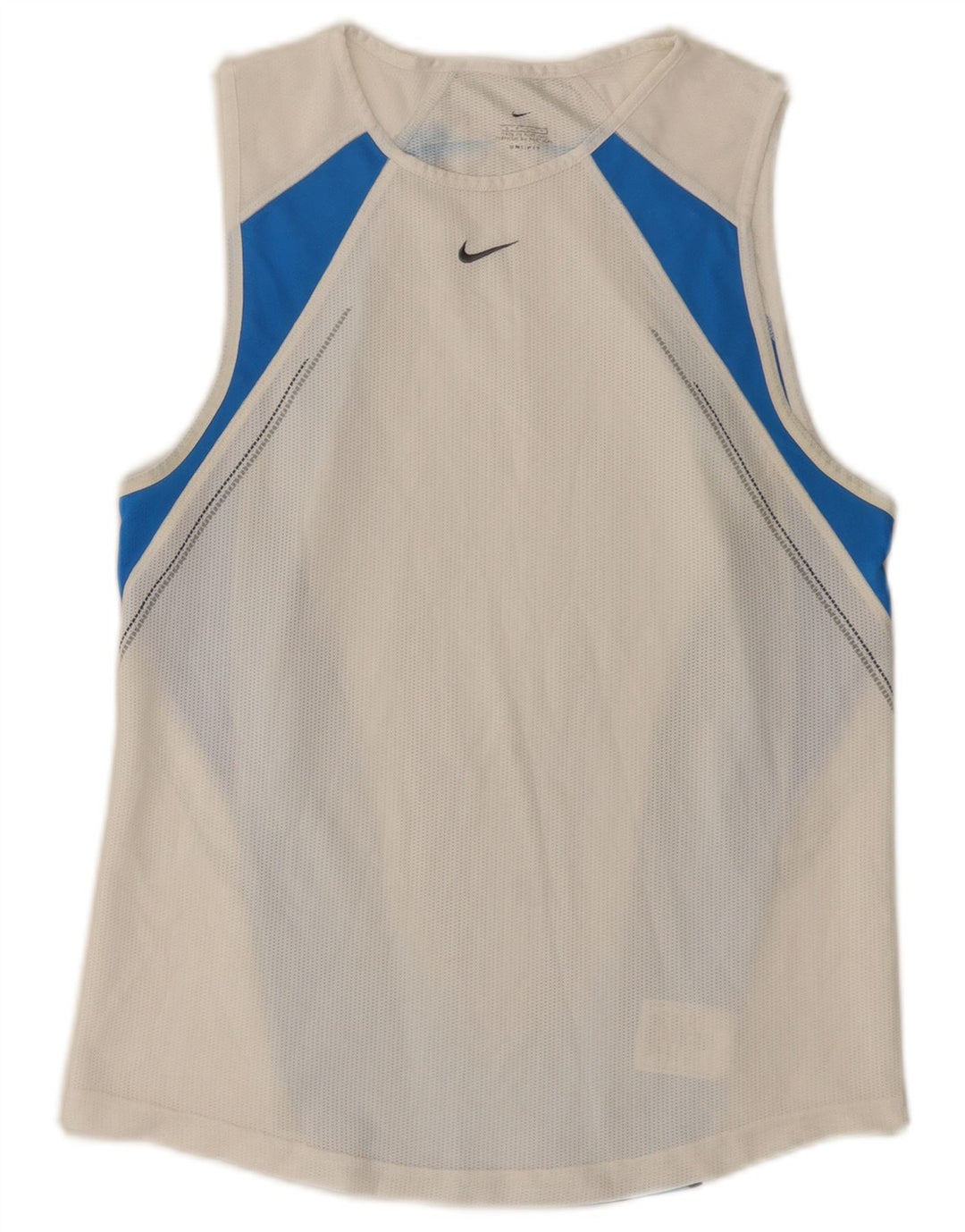 Nike Herren Dri Fit Weste Top Small Weiß Colourblock Polyester