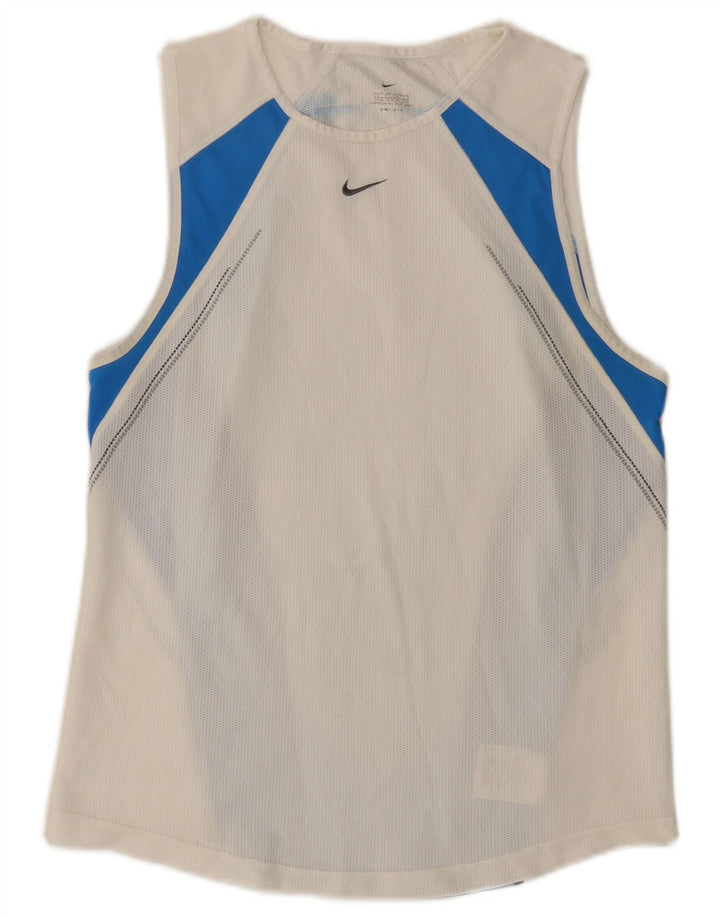 Nike Herren Dri Fit Weste Top Small Weiß Colourblock Polyester