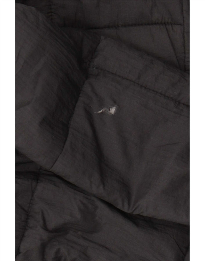 Zara Damen Wattierte Jacke UK 16 Large Schwarz Polyester