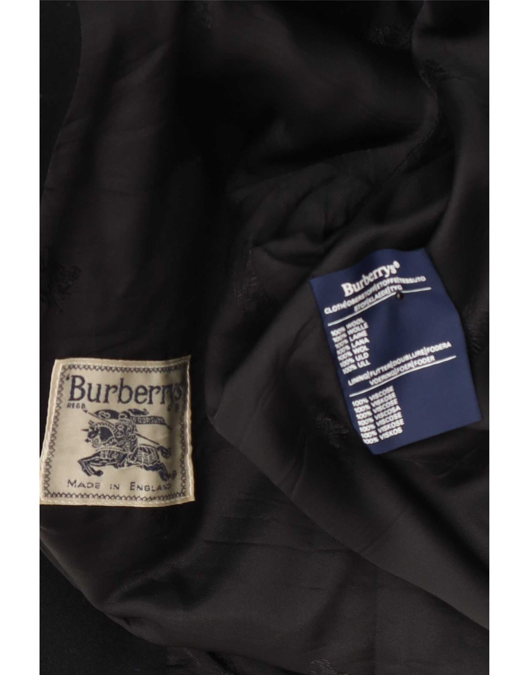 Burberrys Damen-Blazer mit 2 Knöpfen, reguläre Passform, UK 14, mittelschwarze Wolle