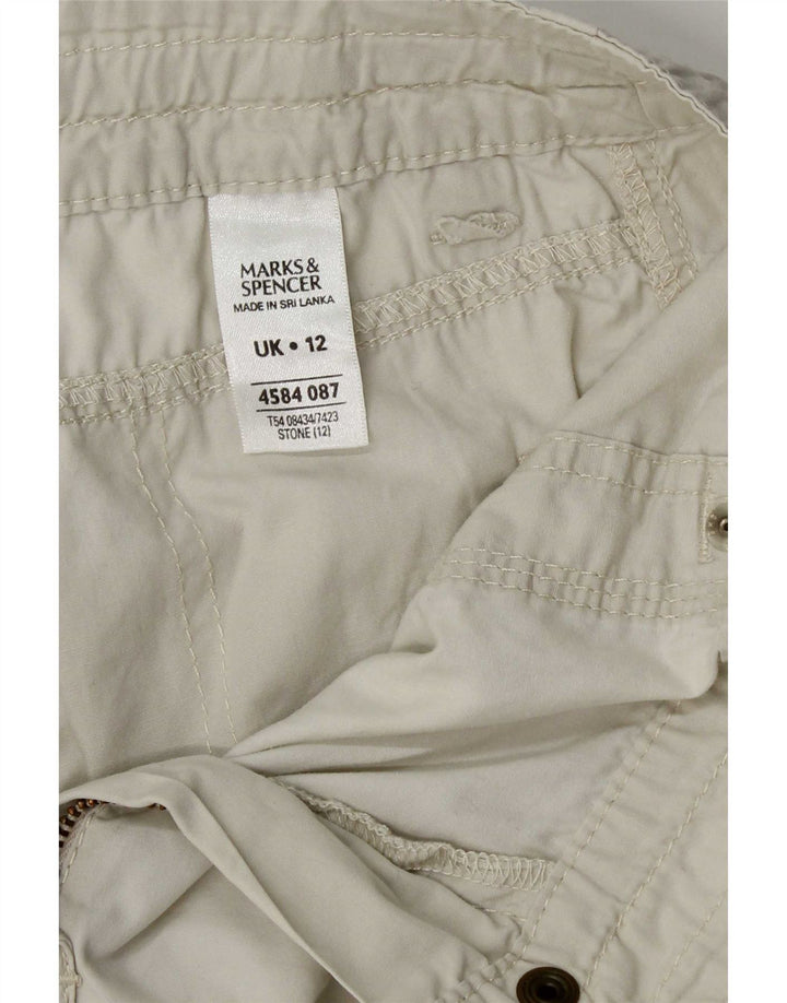Marks & Spencer Damen Cargoshorts UK 12 Medium W30 Beige Baumwolle