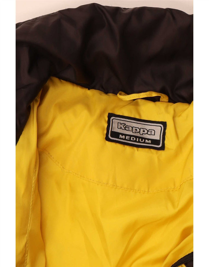 Kappa Herren Wattierte Jacke UK 38 Mittelgelbes Colourblock-Polyamid
