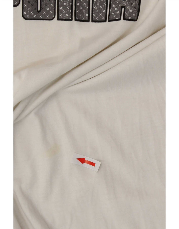 Puma Herren Grafik T-Shirt Top 2XL Weiß