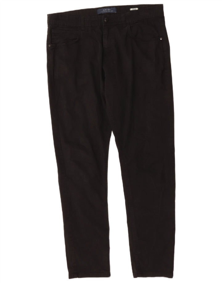 Zara Herren Slim Jeans EU 44 Large W34 L31 Schwarz