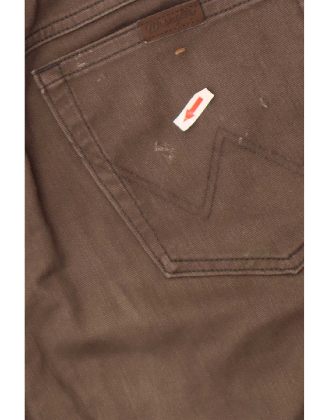 Wrangler Herren Regular Straight Jeans W36 L34 Braune Baumwolle