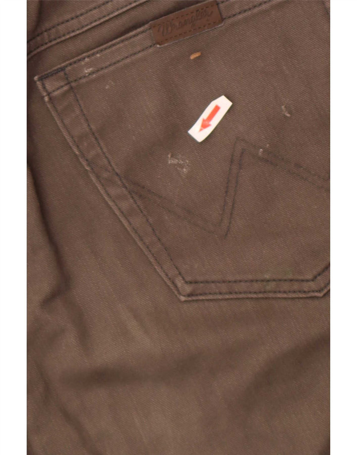 Wrangler Herren Regular Straight Jeans W36 L34 Braune Baumwolle