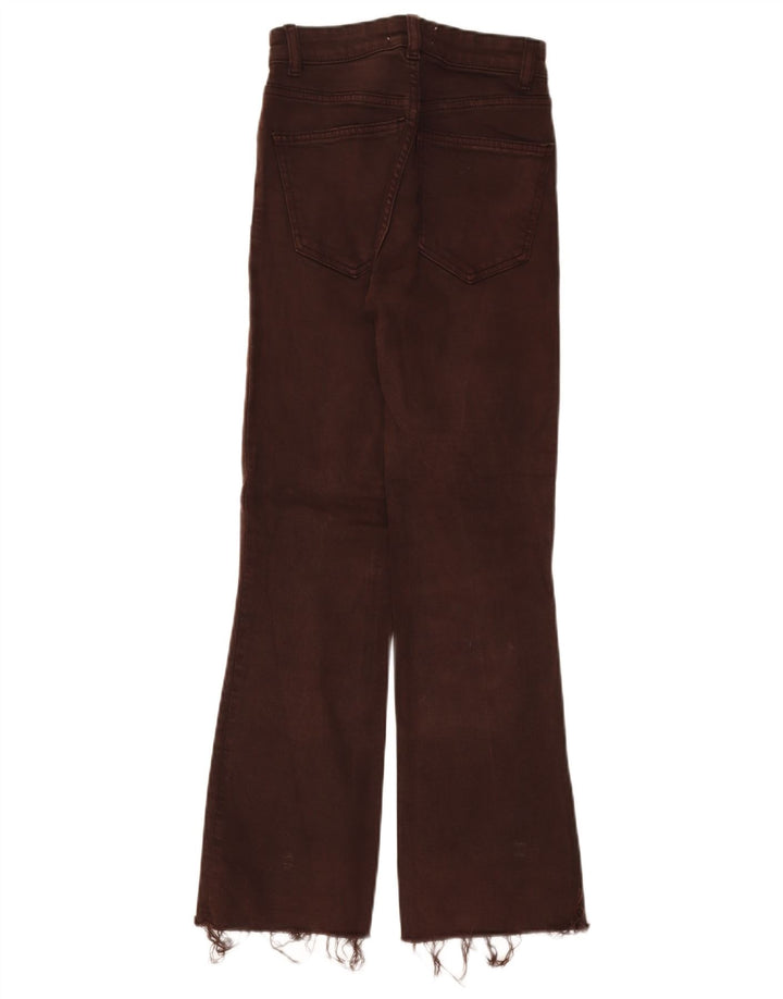 ZARA Womens Bootcut Jeans W22 L26 Brown