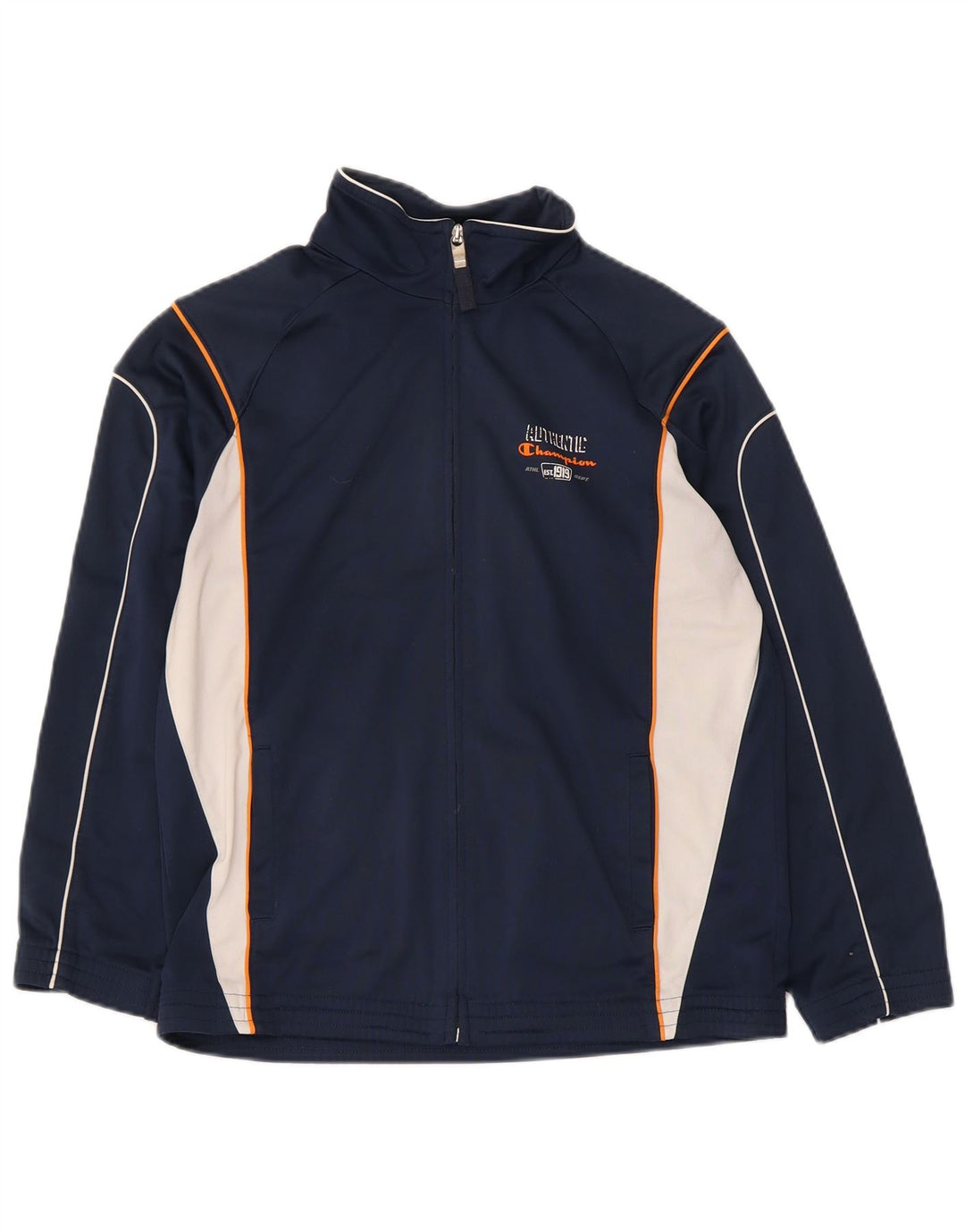 Champion Damen-Trainingsanzug-Top-Jacke, UK 12, mittleres Marineblau, Farbblock