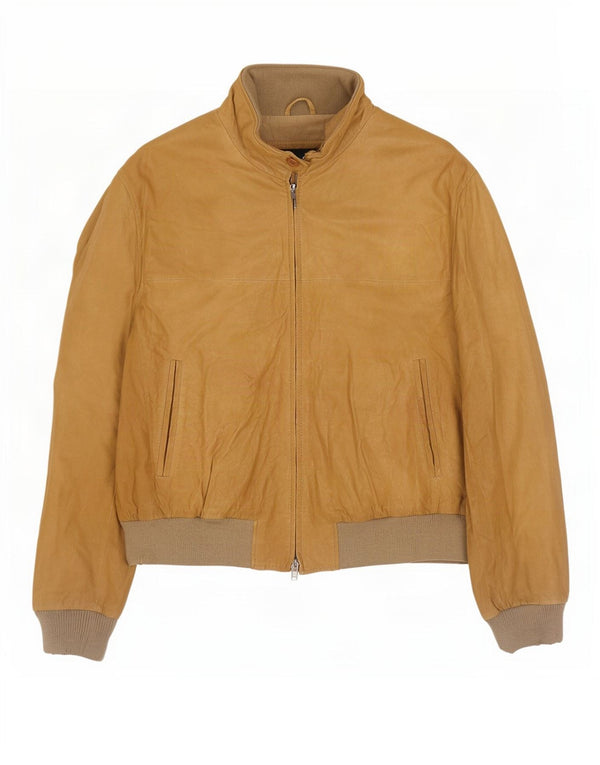Massimo Rebecchi Damen Lederjacke IT 54 3XL Beige