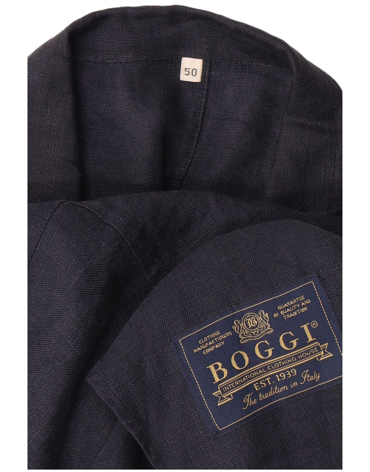 Boggi Herren-Blazer mit 3 Knöpfen, IT 50, Größe L, Marineblau