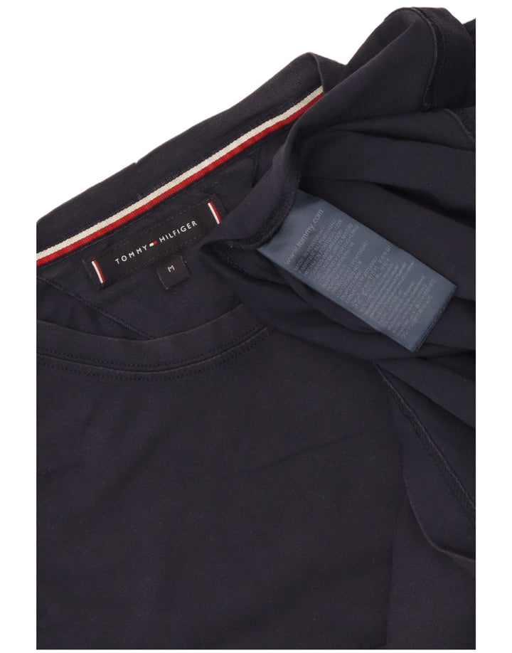 Tommy Hilfiger Herren-T-Shirt-Oberteil aus Baumwolle in mittlerem Marineblau