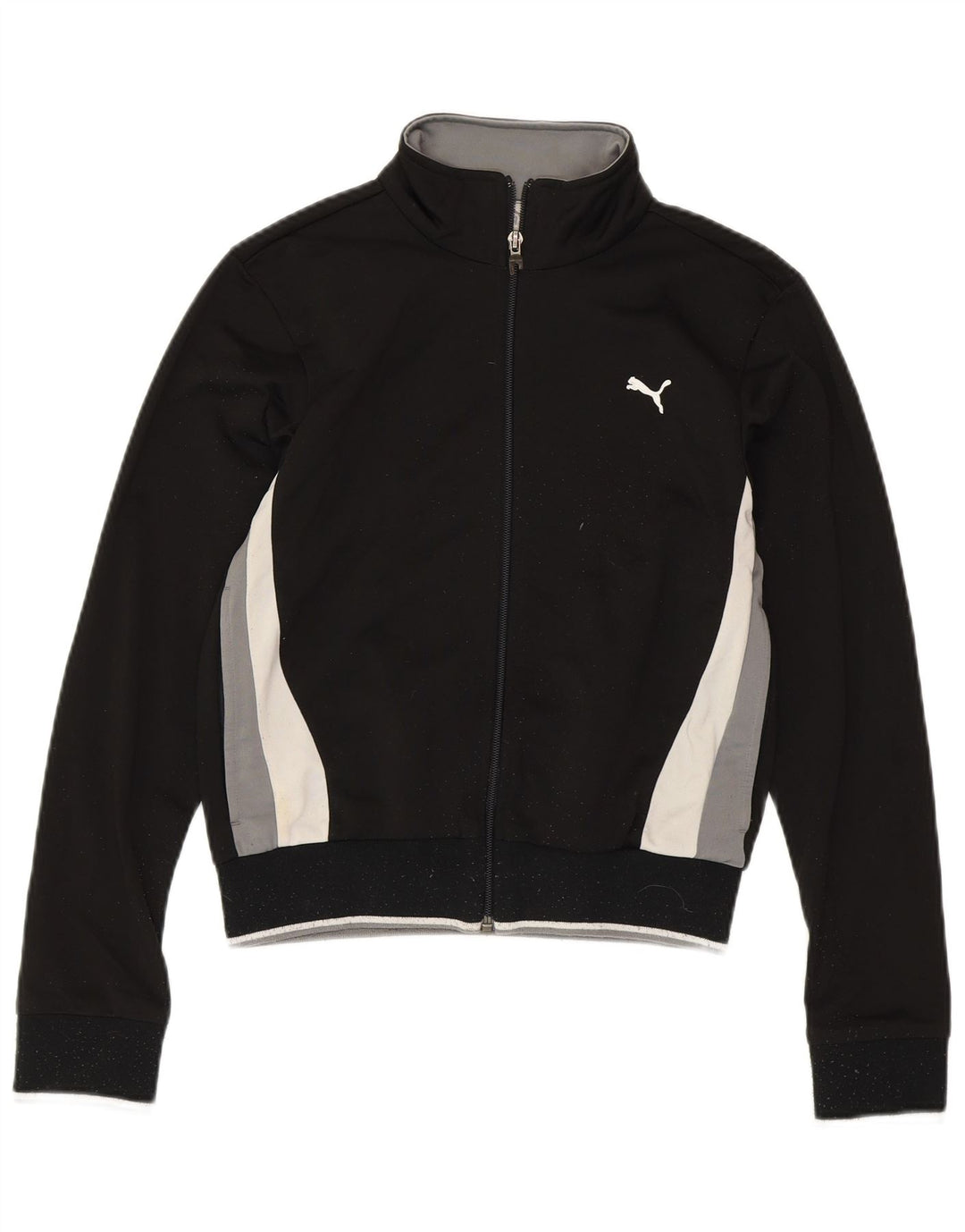 PUMA Damen-Trainingsanzug, Top-Jacke, UK 8, S, Schwarz, Colourblock-Polyester