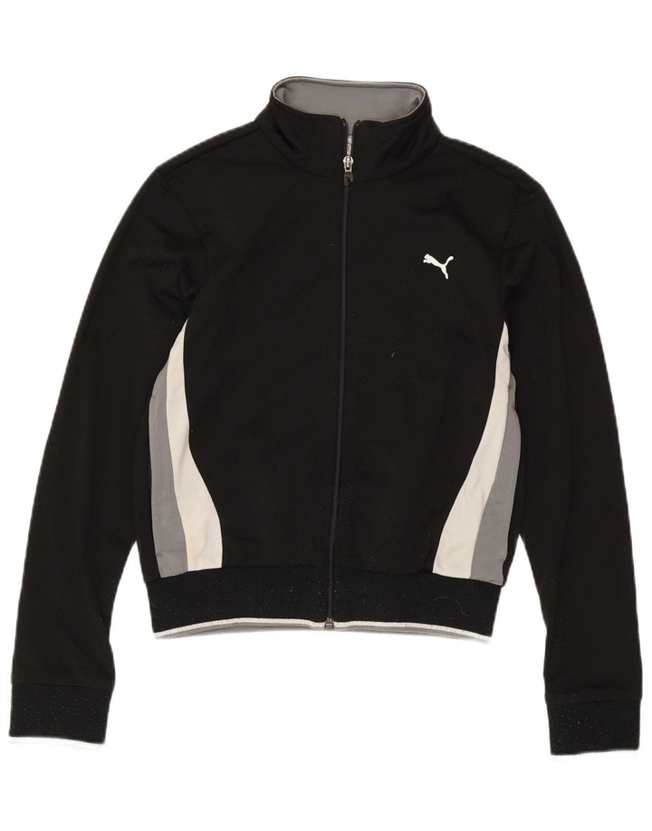 PUMA Damen-Trainingsanzug, Top-Jacke, UK 8, S, Schwarz, Colourblock-Polyester