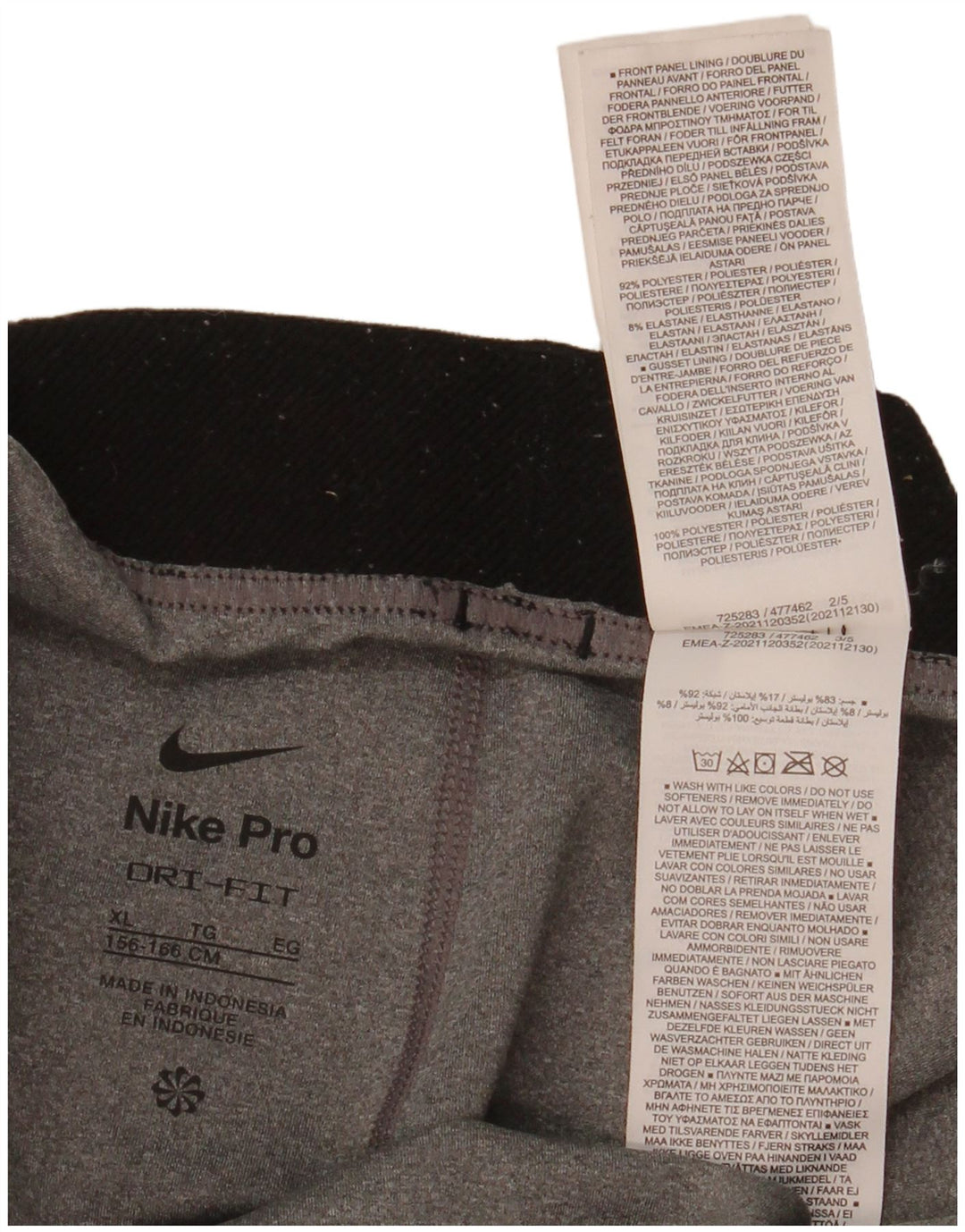 Nike Dri-Fit-Leggings für Mädchen, 13–14 Jahre, XL, graues Polyester